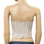 Tularosa Bailee Smocked Strapless Tube Cropped Top