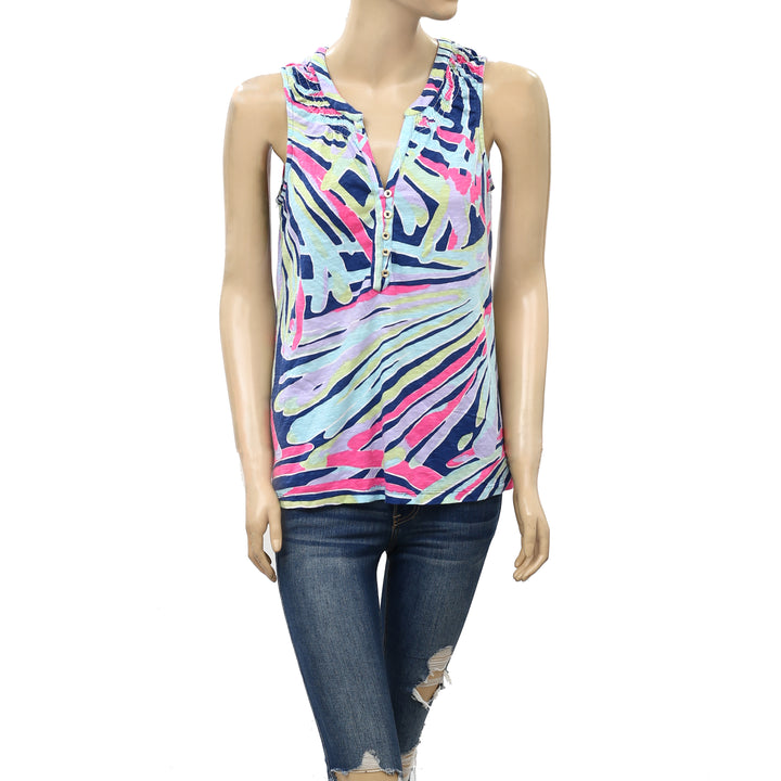 Lilly Pulitzer Essie Printed Tank Blouse Top