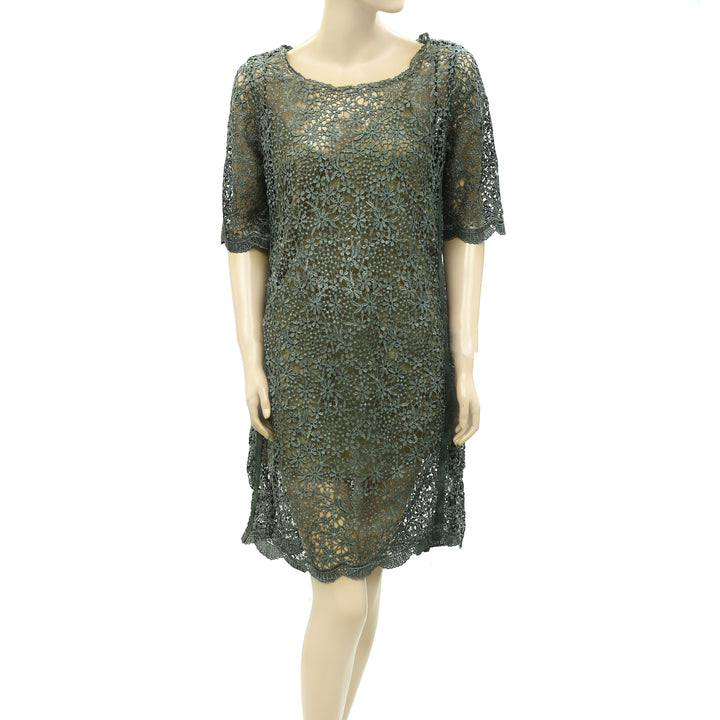 Free People Floral Crochet Lace Mini Tunic Dress – White Chocolate Couture