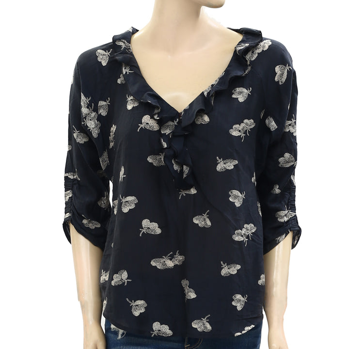 Doen Butterfly Printed Blouse Top