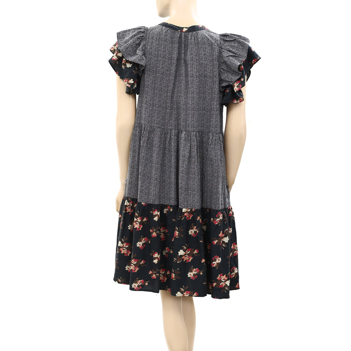 Ulla Johnson Ruffle Floral Printed Mini Dress