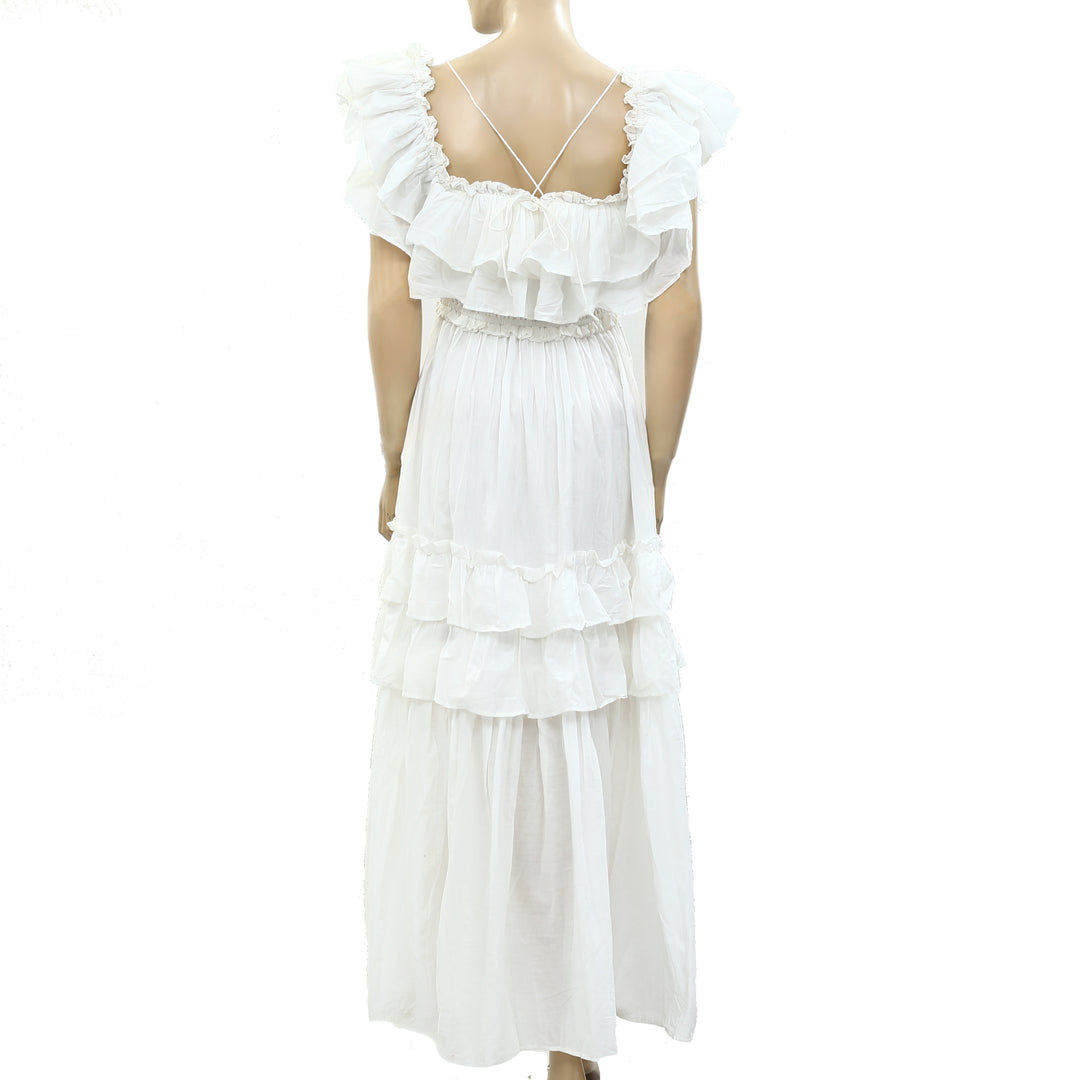 Happyxnature Savanna Ruffle Smocked Maxi Dress