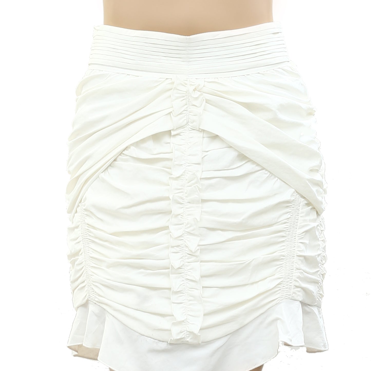 Isabel Marant Etoile Ruched Solid Ruffle Skirt