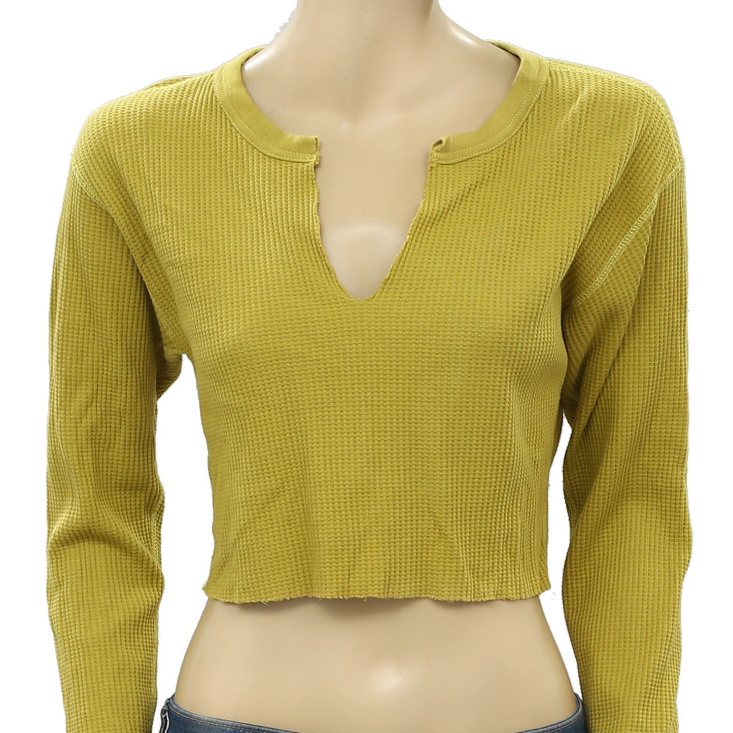 BDG Urban Outfitters Corey Notched Thermal Cropped Top