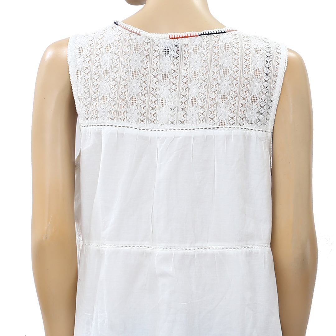 Anthropologie Pilcro and the Letterpress Lani Embroidered Tank Top