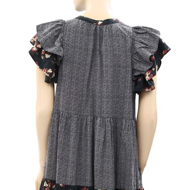 Ulla Johnson Ruffle Floral Printed Mini Dress