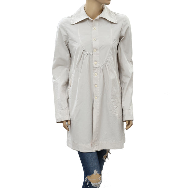 Ewa I Walla Buttondown Peasant Lagenlook Vintage Coatigan Jacket Top