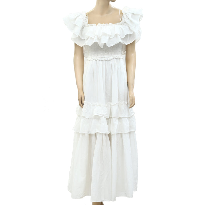 Happyxnature Savanna Ruffle Smocked Maxi Dress