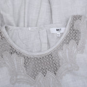 MKT Studio Holem Crochet Embroidered Tunic Top L