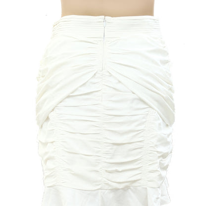 Isabel Marant Etoile Ruched Solid Ruffle Skirt