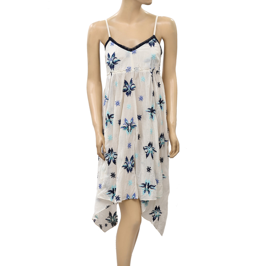 Odd Molly Anthropologie Floral Embroidered Dress White Chocolate Couture Odd Molly Anthropologie Floral Embroidered Dress White Chocolate Couture