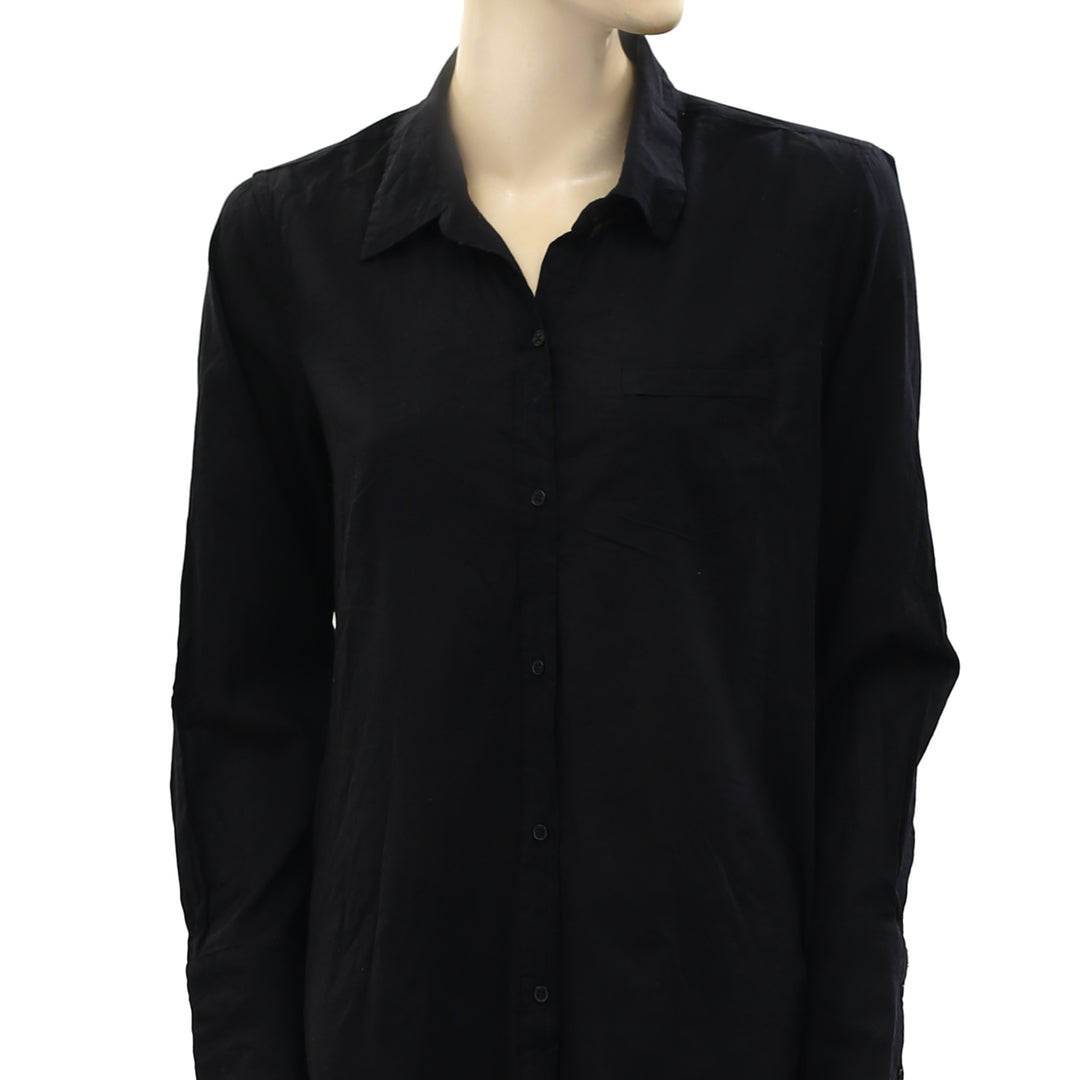 Nili Lotan Cotton Voile NL Buttondown Shirt Top