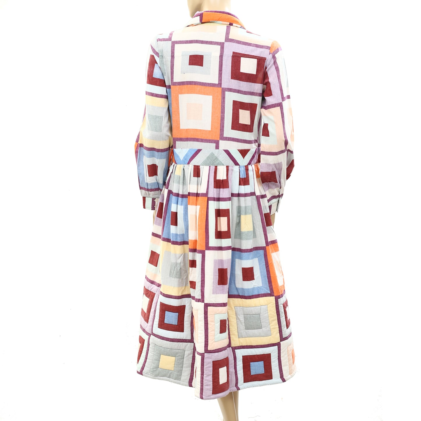 La Dovitch Colorblock Shirt Midi Dress
