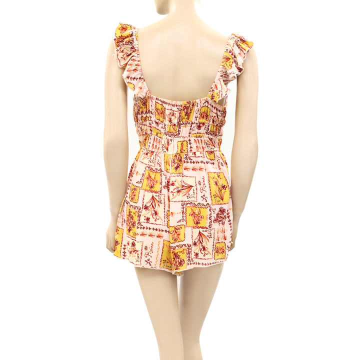 Urban Outfitters UO Rockaway Smocked Romper Dress