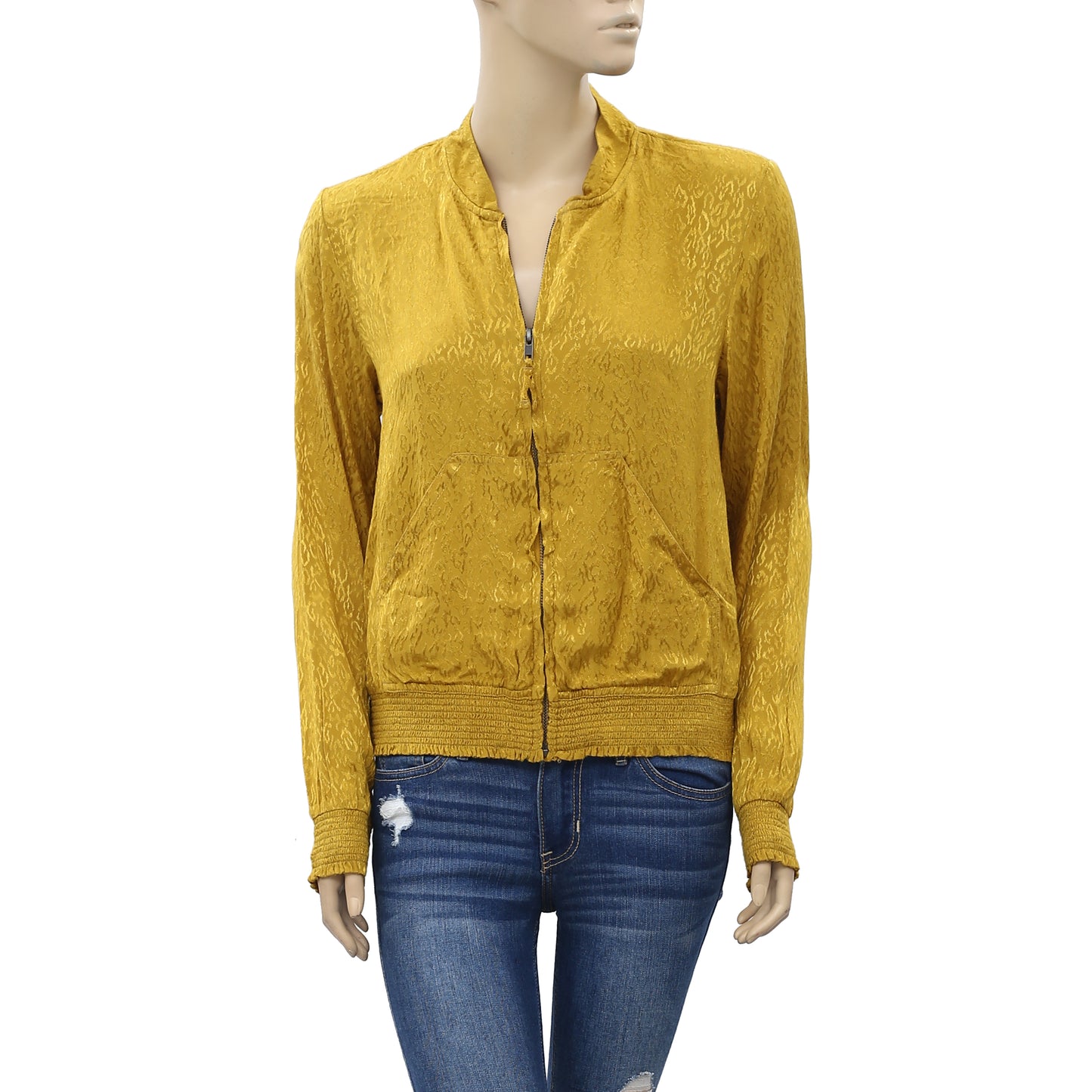 Maeve Anthropologie Silky Bomber Jacket Top S