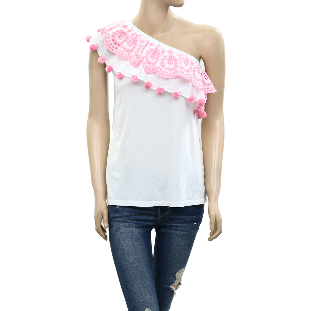 Lilly Pulitzer Idara One-Shoulder Blouse Top