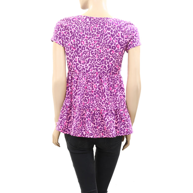 Lilly Pulitzer Purple Berry My Favorite Spot Blouse Top