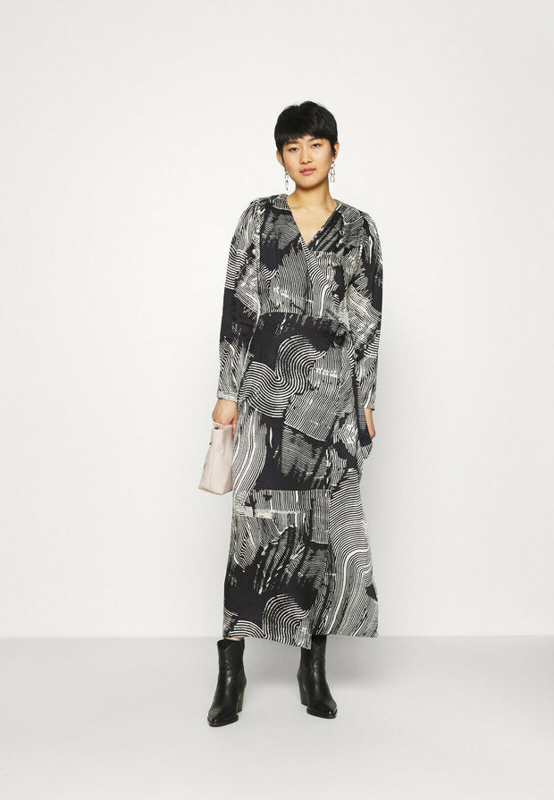 Copenhagen Muse Cmblossum Printed Wrap Maxi Long Dress