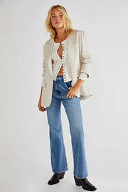 Free People Sidelines Buttondown Blouse Top