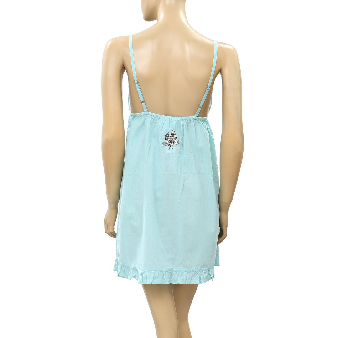 Odd Molly Anthropologie Once In A While Lace Slip Mini Dress