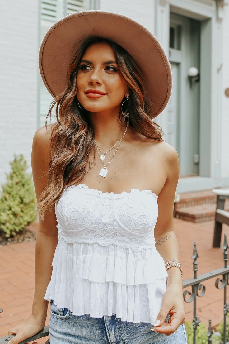 Free People Adella Cami in White