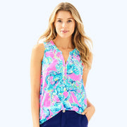 Lilly Pulitzer Essie Lobsters Tank Blouse Top
