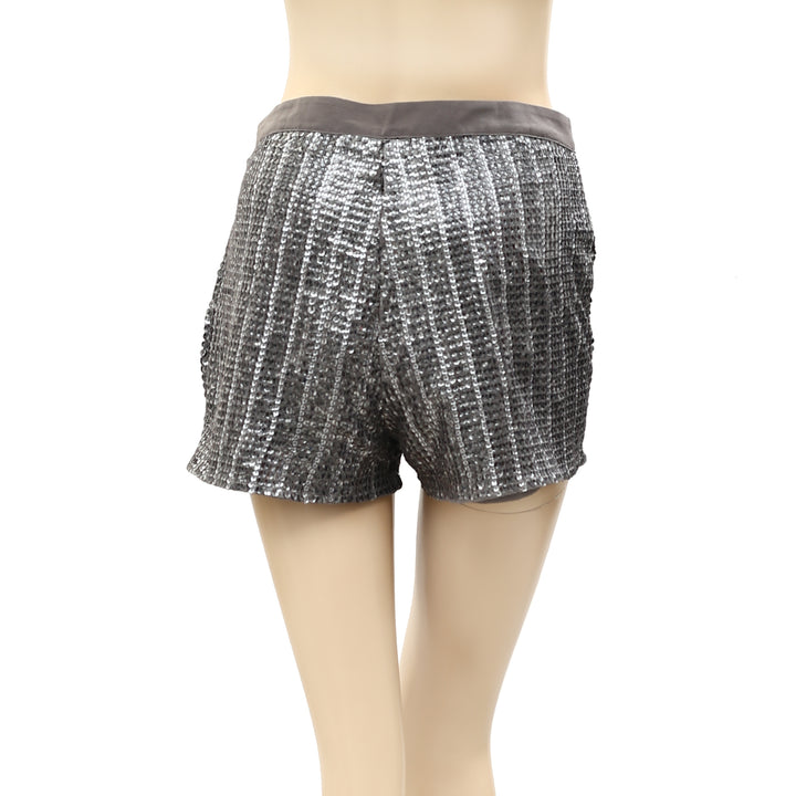 In Wear Sequin Embellished Vintage Gray Shorts M