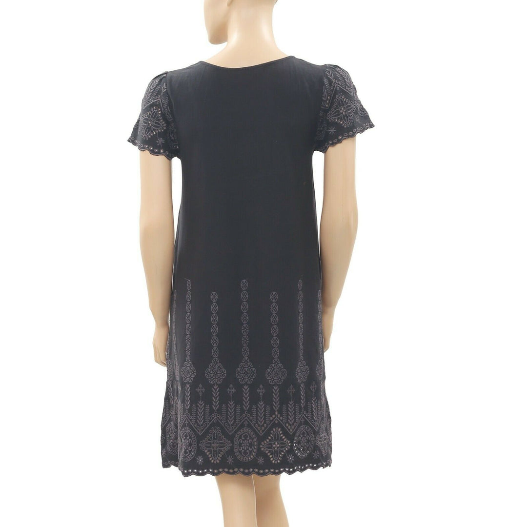 Odd Molly Anthropologie Eyelet Embroidered Mini Dress