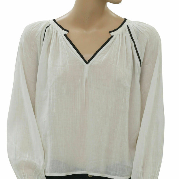 Urban Outfitters UO Wild Horses Ivory Blouse Top