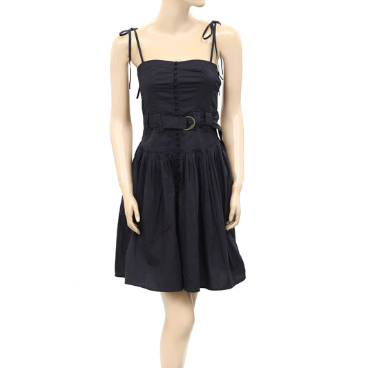 Ulla Johnson Black Belted Mini Dress