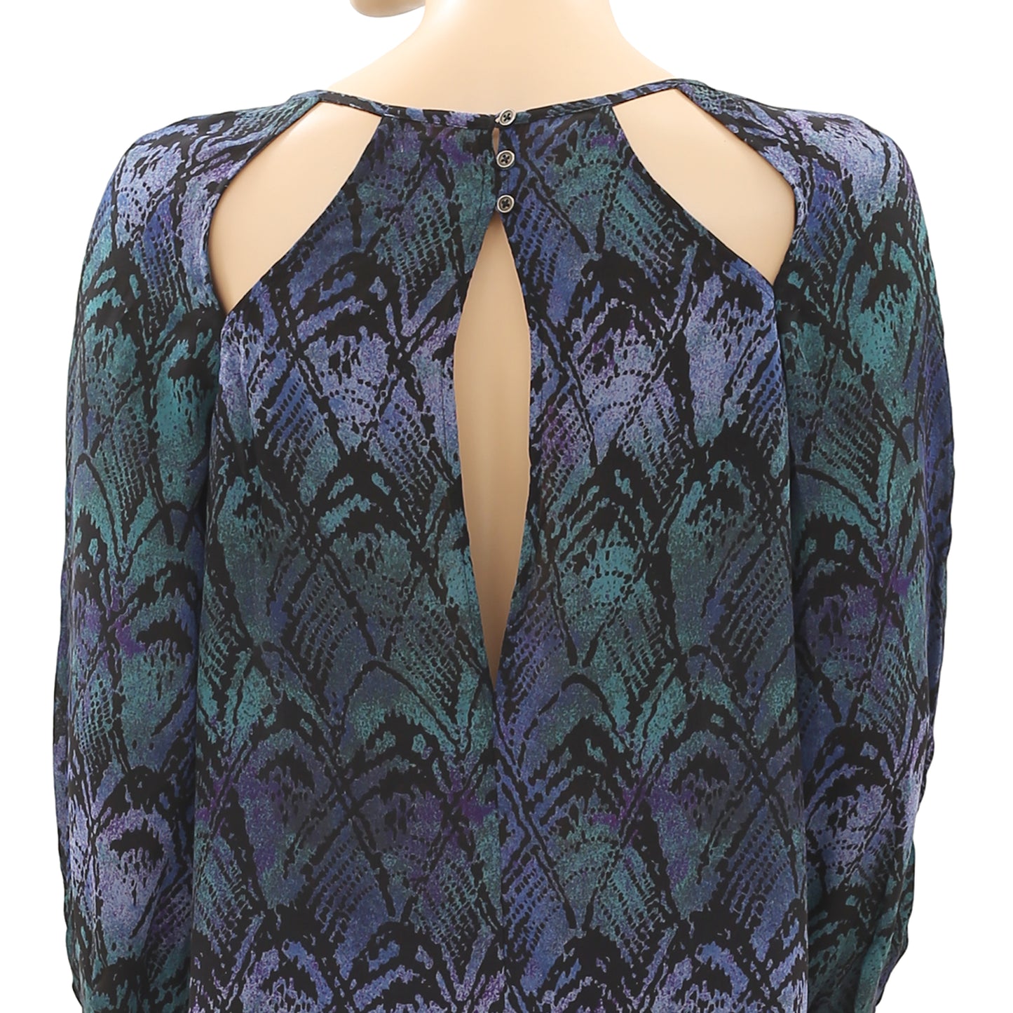 Ecote Urban Outfitters Printed Spliced Blouse Top