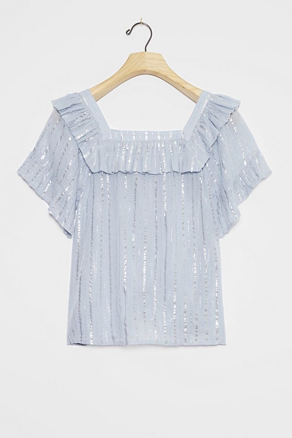 Anthropologie Leora Shimmer Blouse Top