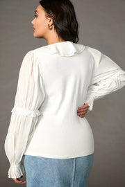 By Anthropologie Ruffled Blouse Top