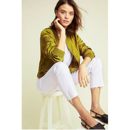 Maeve Anthropologie Silky Bomber Jacket Top S