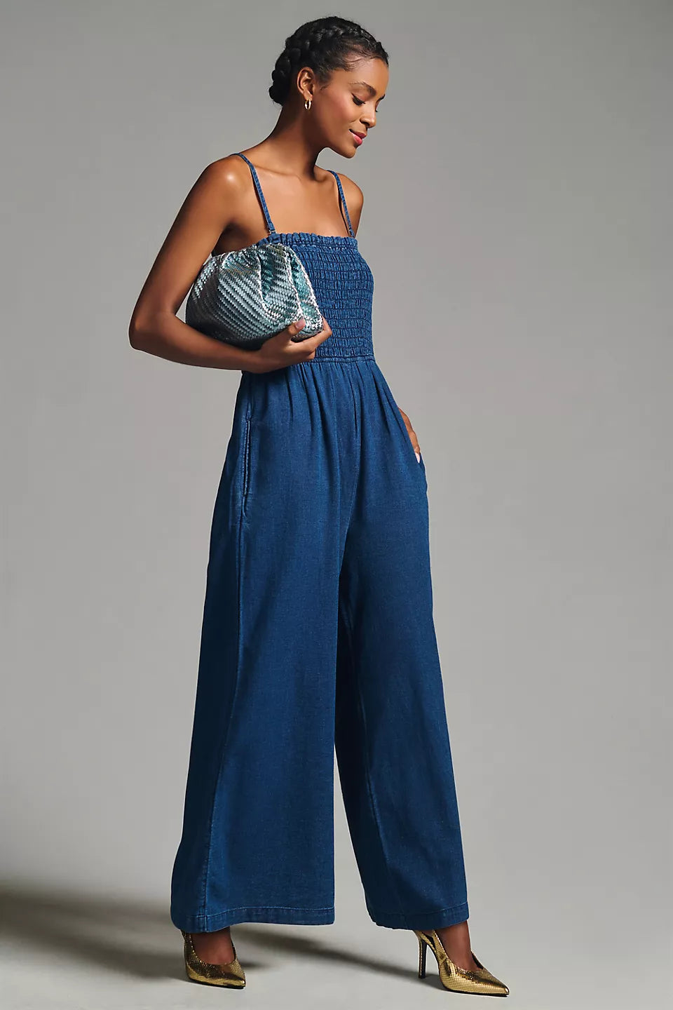 Anthropologie Pilcro 缩褶连衣连身裙