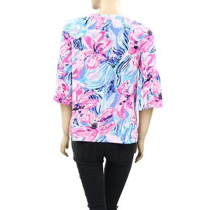 Lilly Pulitzer Teigen Floral Printed Blouse Top