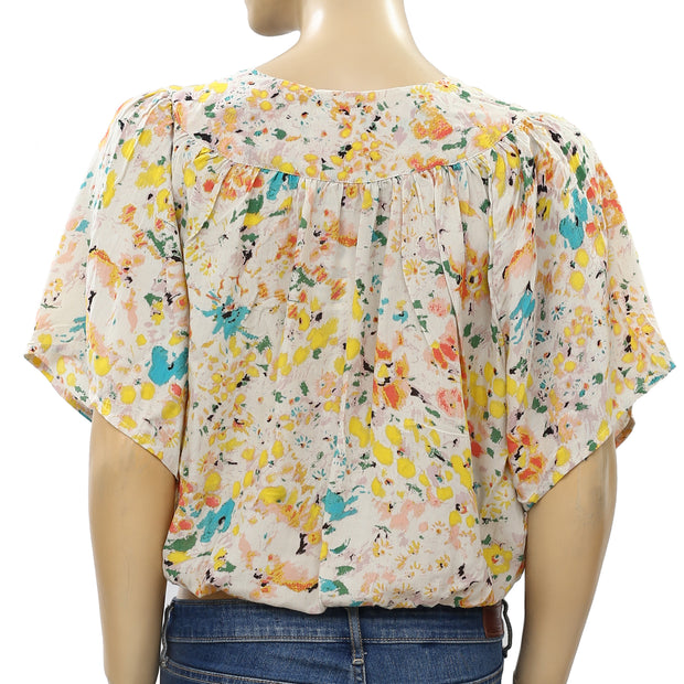 Urban Outfitters UO Kendra Surplice Cropped Blouse Top