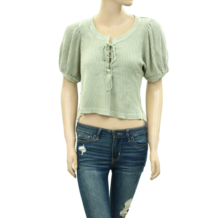 Free People FP One Hayden Thermal Blouse Top