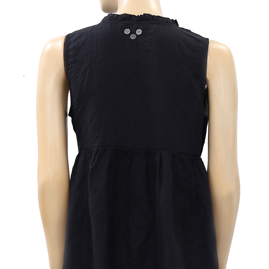 anthropologie black crochet dress NEW By Anthropologie Crochet Mini Dress S BLACK color