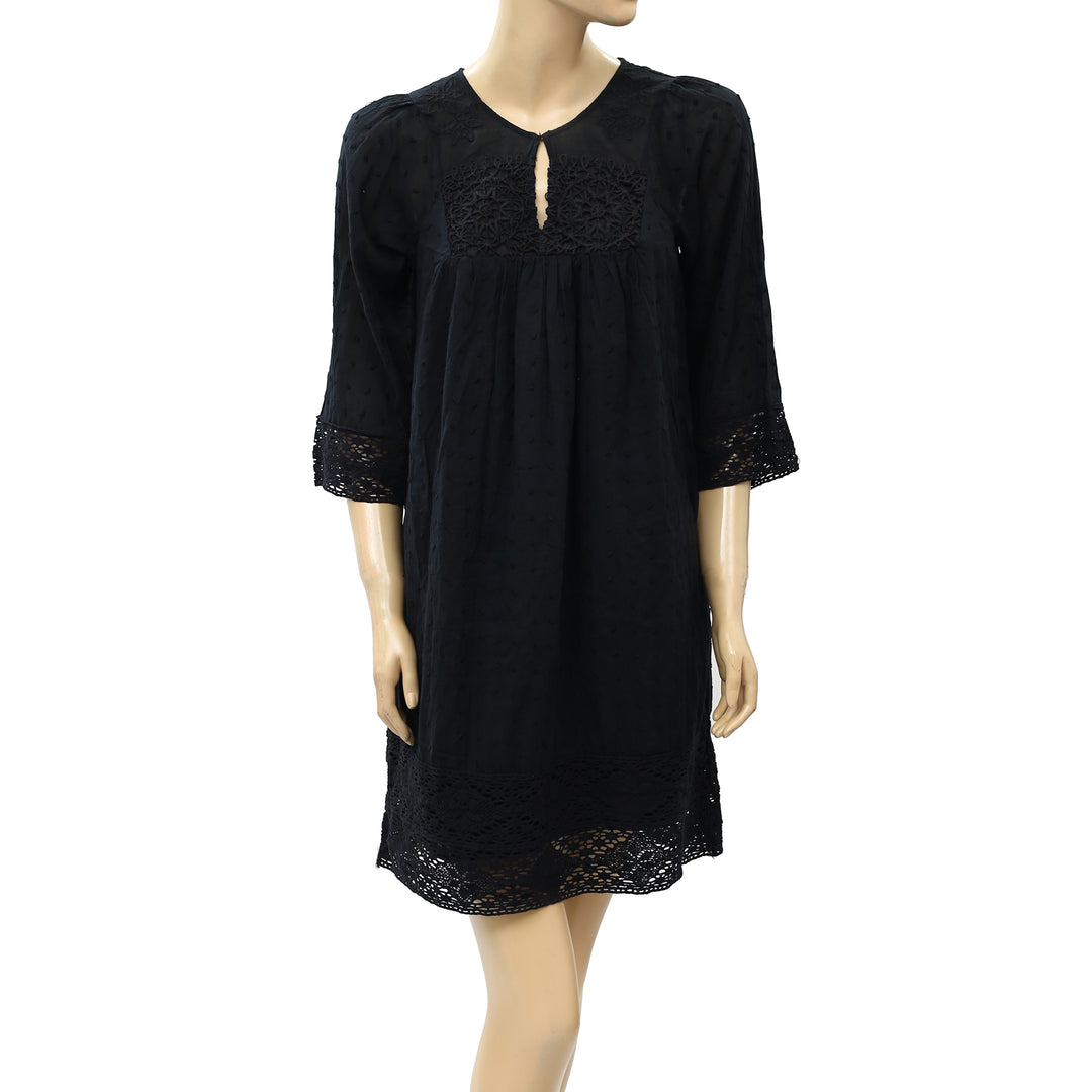 Anthropologie Devon Swing Embroidered Mini Dress – White Chocolate Couture
