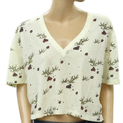 Urban Outfitters Floral Printed Blouse Cropped Top