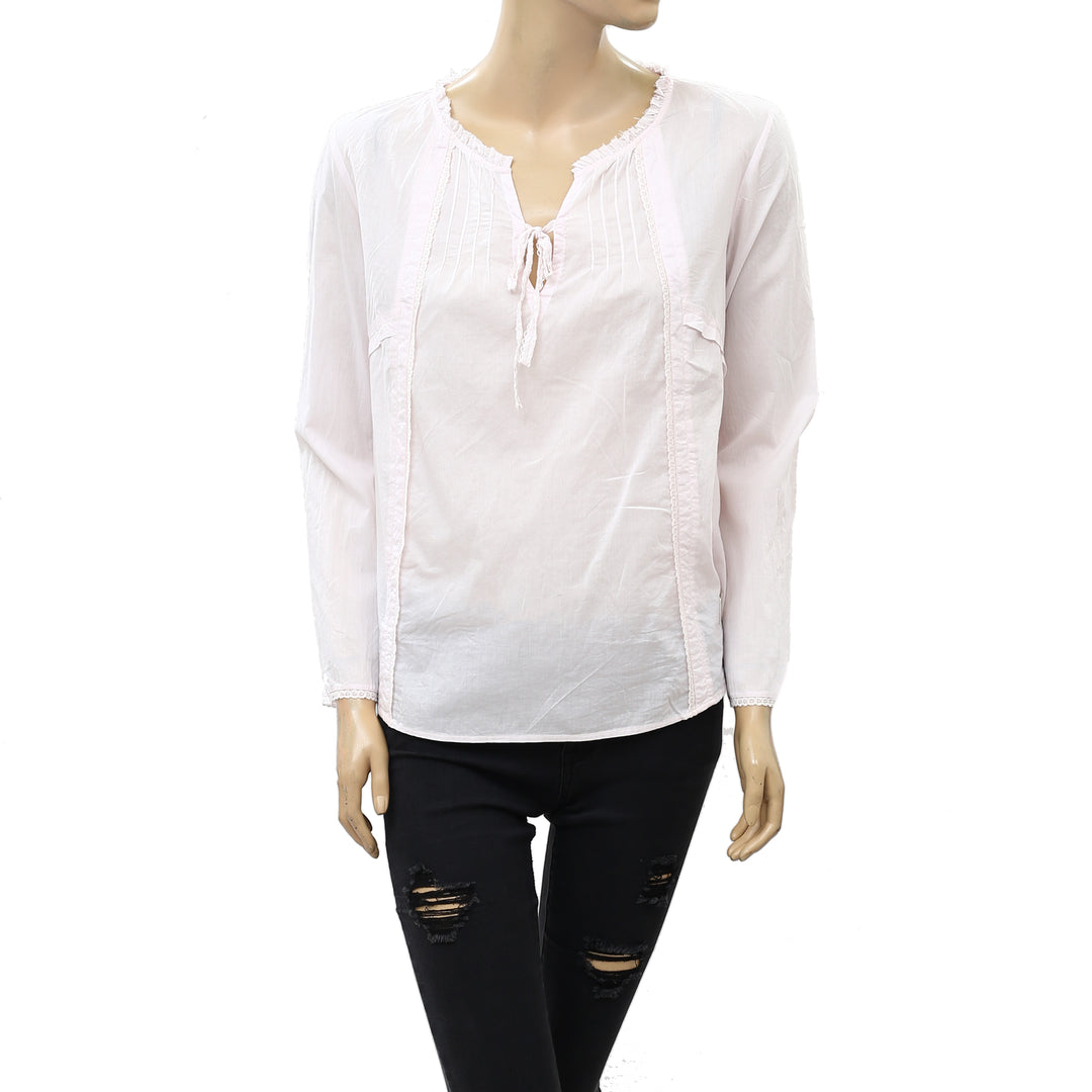 Odd Molly Anthropologie Crochet Lace Embroidered Blouse Top