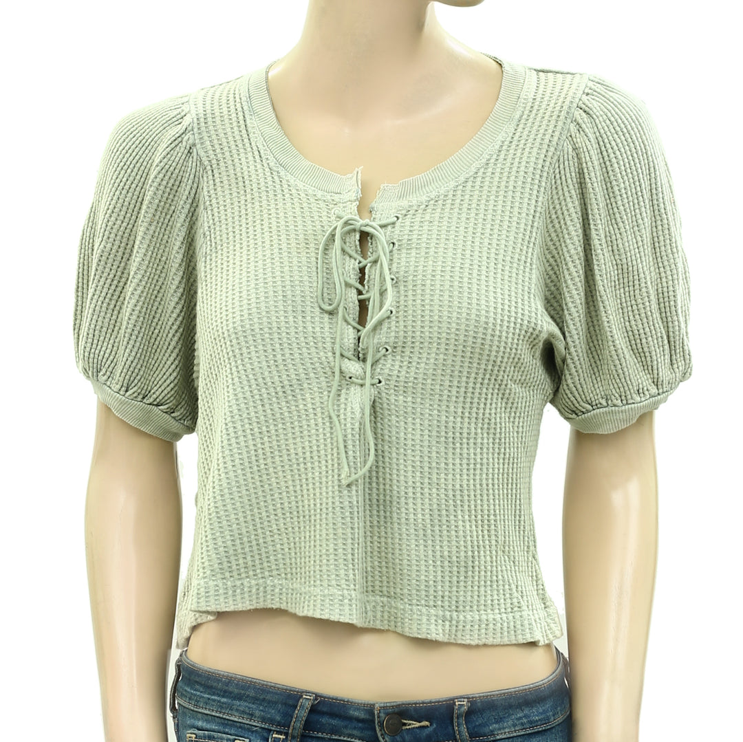 Free People FP One Hayden Thermal Blouse Top