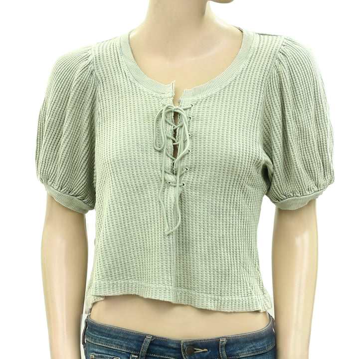 Free People FP One Hayden Thermal Blouse Top