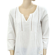 Odd Molly Anthropologie Lace Pintuck Blouse Top