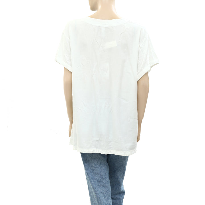 Daily Practice by Anthropologie The Ossa V-Neck Tunic Tee Top