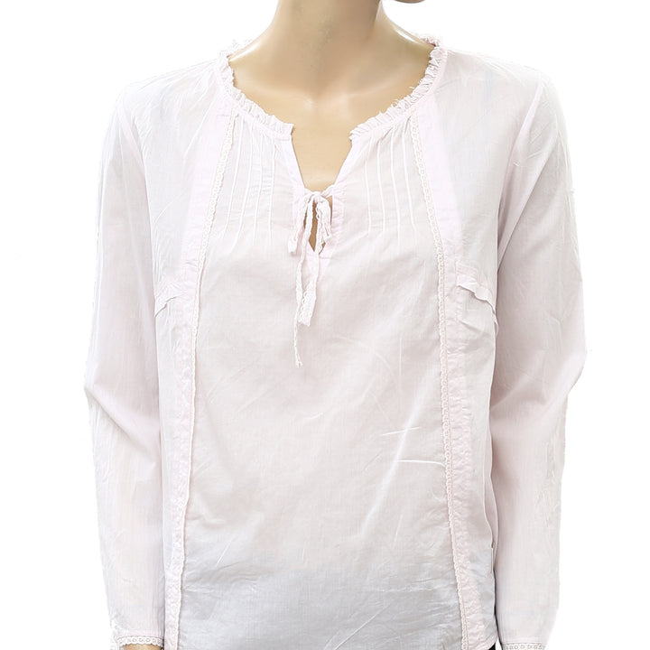 Odd Molly Anthropologie Crochet Lace Embroidered Blouse Top