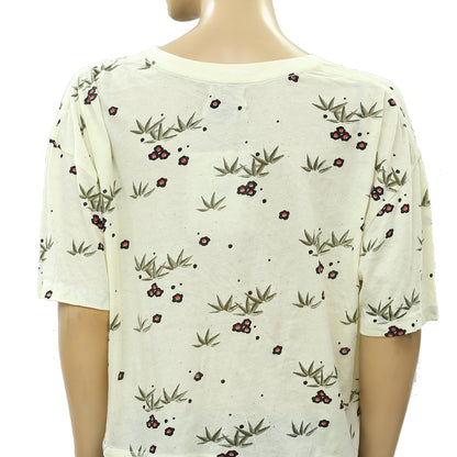 Urban Outfitters Floral Printed Blouse Cropped Top