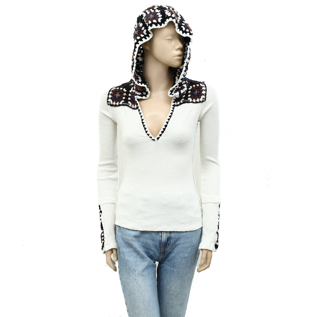 Free People Roswell Cuff Blouse Top