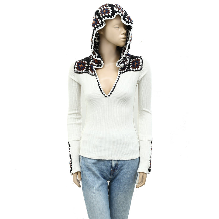 Free People Roswell Cuff Blouse Top